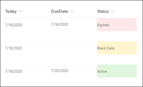 SharePoint JSON formatting: Check if date & time column is blank/empty